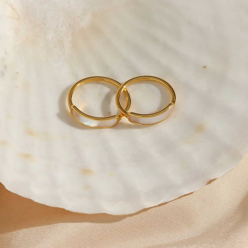 The Luminous Shell Bar Ring by Vexa - RING - Vexa