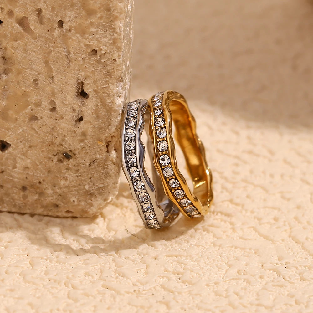The Oceana Crystal Wave Ring by Vexa - RING - Vexa