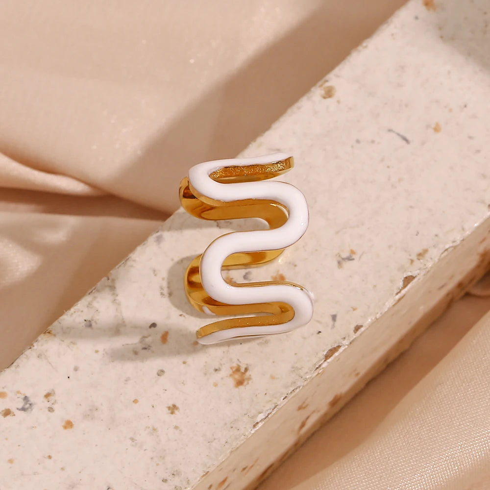 The Chroma Wave Y2K Enamel Ring by Vexa - RING - Vexa - 8 - White