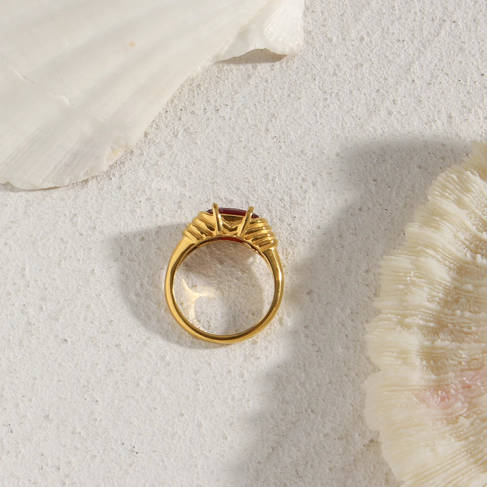 The Ophelia Oval Zircon Ring by Vexa - RING - Vexa