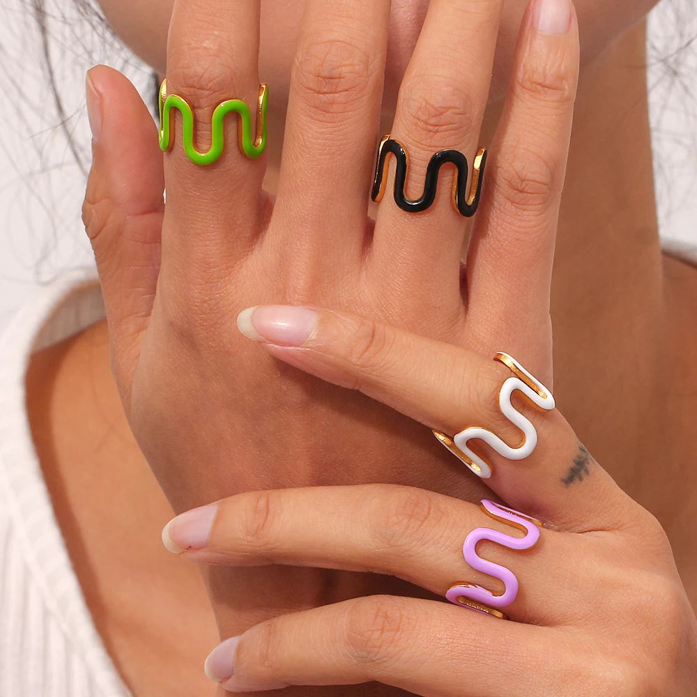 The Chroma Wave Y2K Enamel Ring by Vexa - RING - Vexa