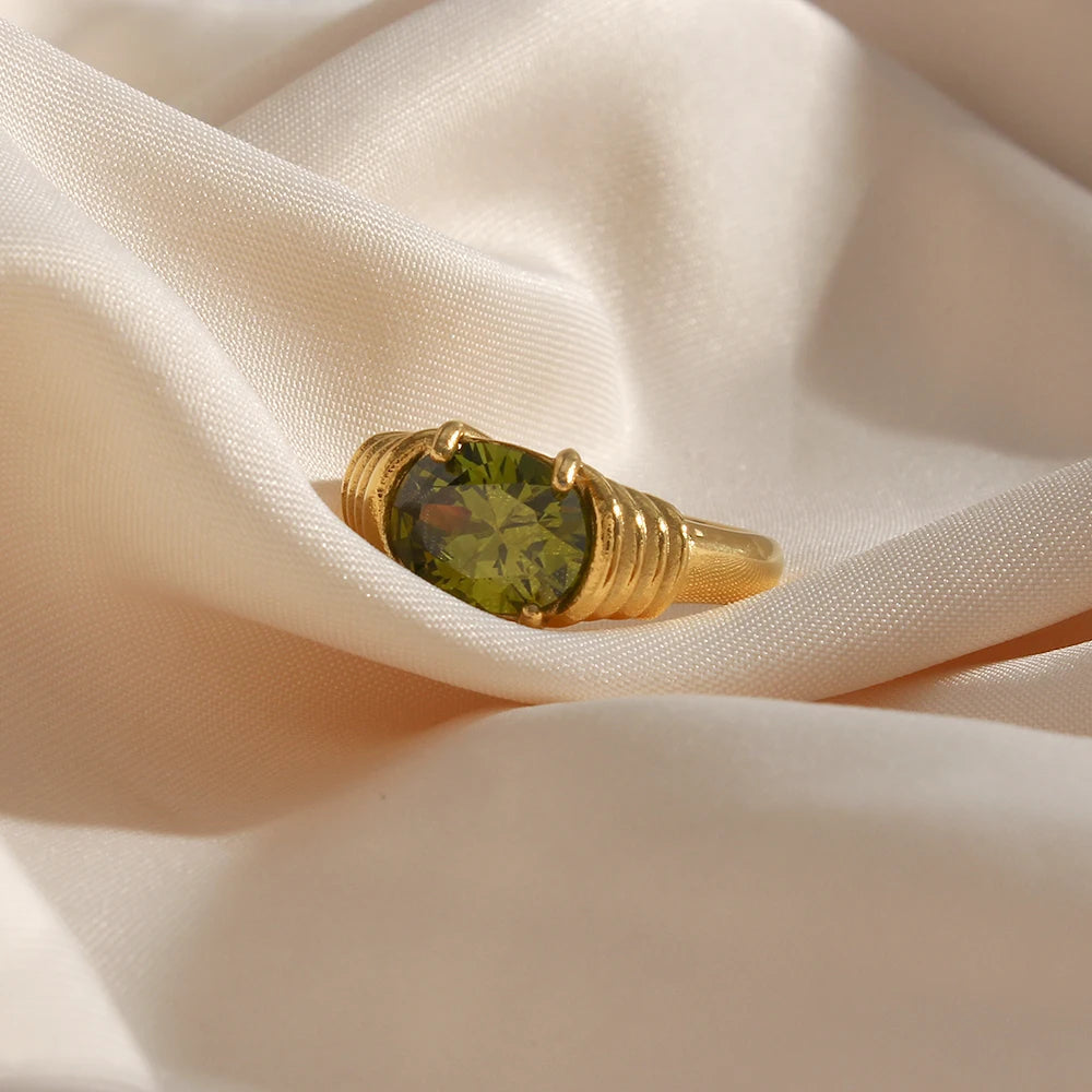 The Ophelia Oval Zircon Ring by Vexa - RING - Vexa