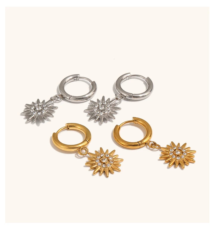 The Stella Zircon Pendant Earrings by Vexa - Earring - Vexa