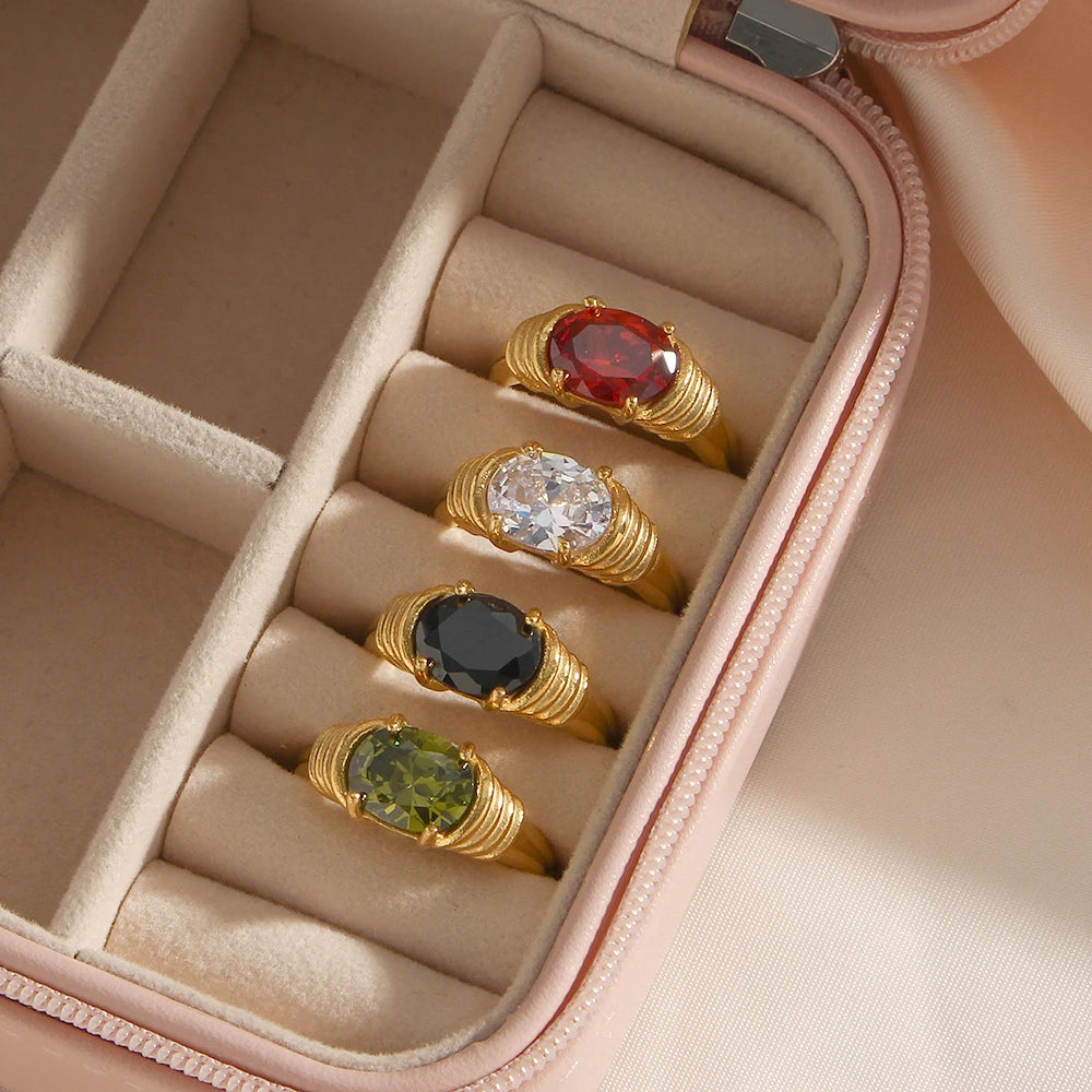 The Ophelia Oval Zircon Ring by Vexa - RING - Vexa