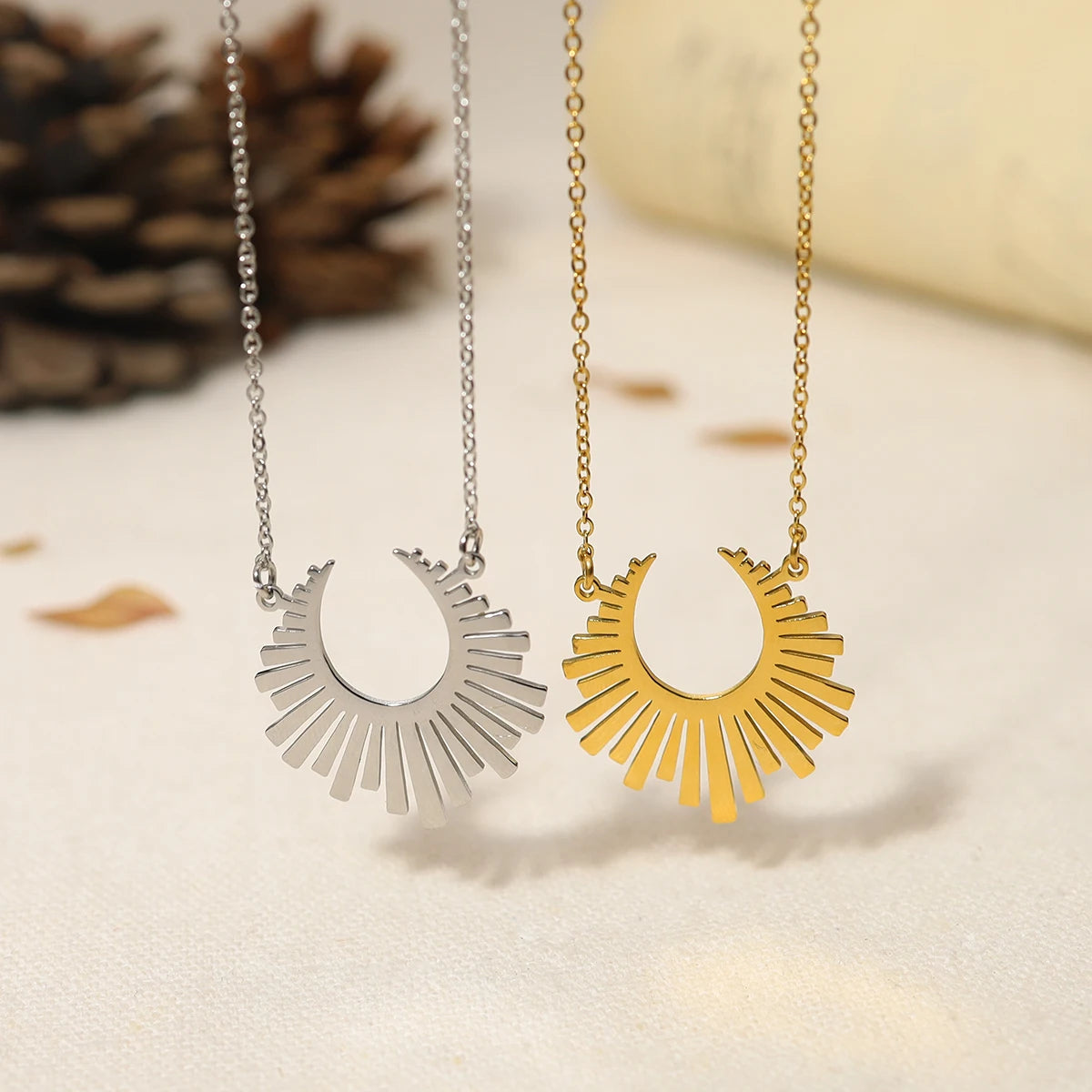 The Radiant Sunburst Pendant Necklace by Vexa - necklace - Vexa