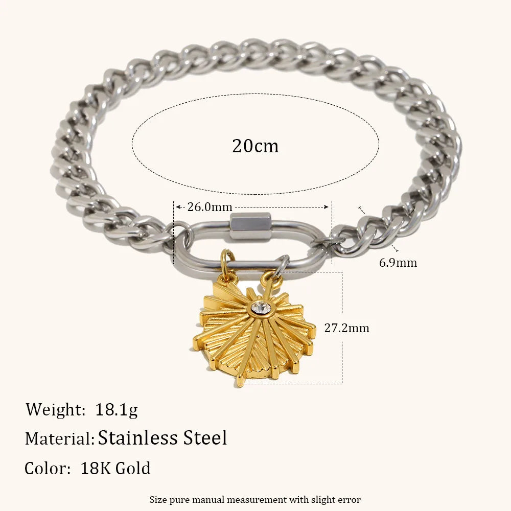 The Solaria Two - Tone Starburst Bracelet by Vexa - Bracelet - Vexa