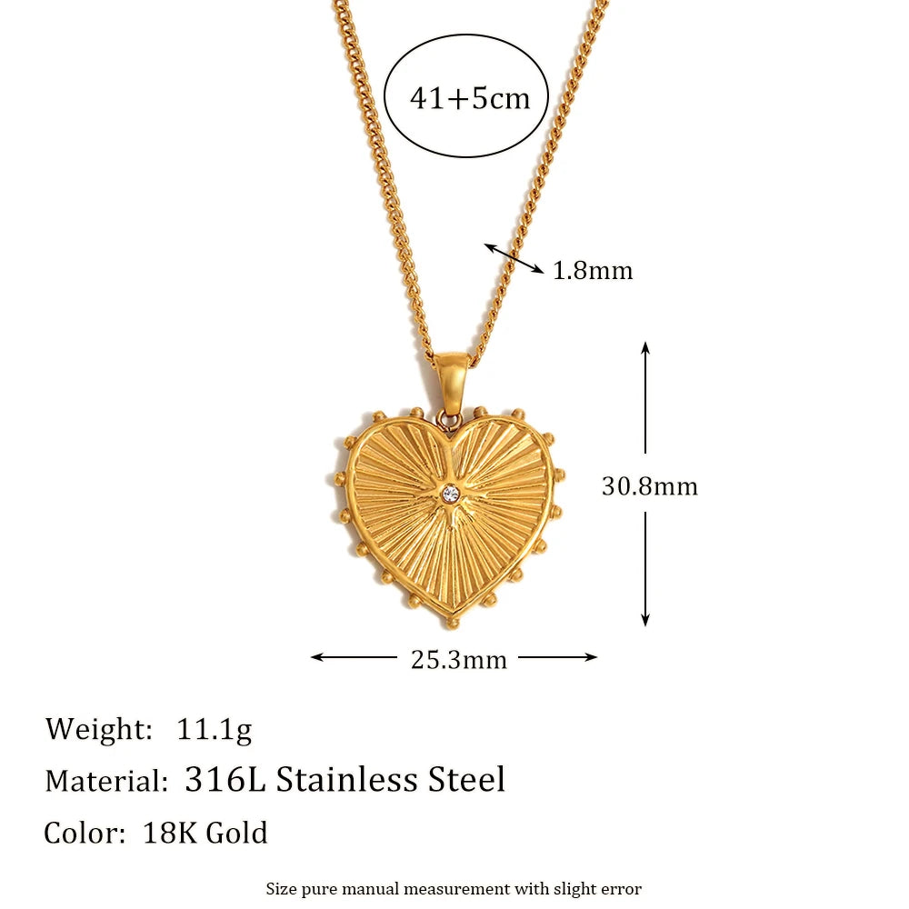 The Radiant Heart Medallion by Vexa - necklace - Vexa