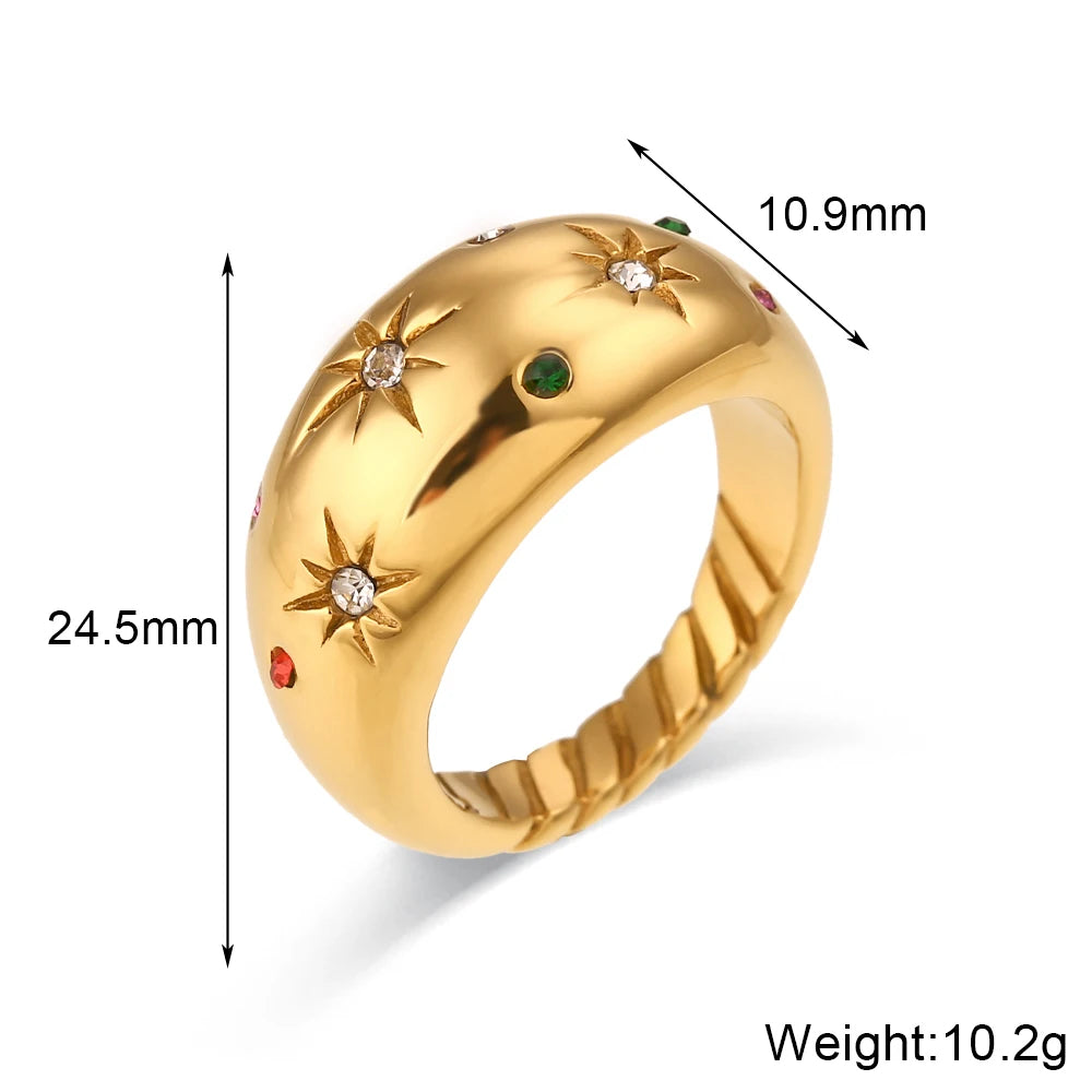 The Nova Starburst Gem Dome Ring by Vexa - RING - Vexa