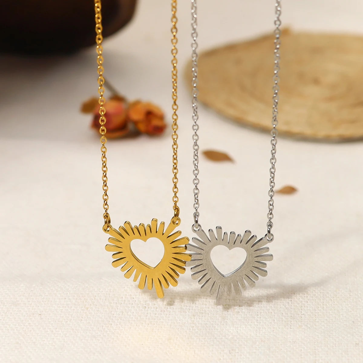 The Radiant Heart Sunburst Necklace by Vexa - necklace - Vexa
