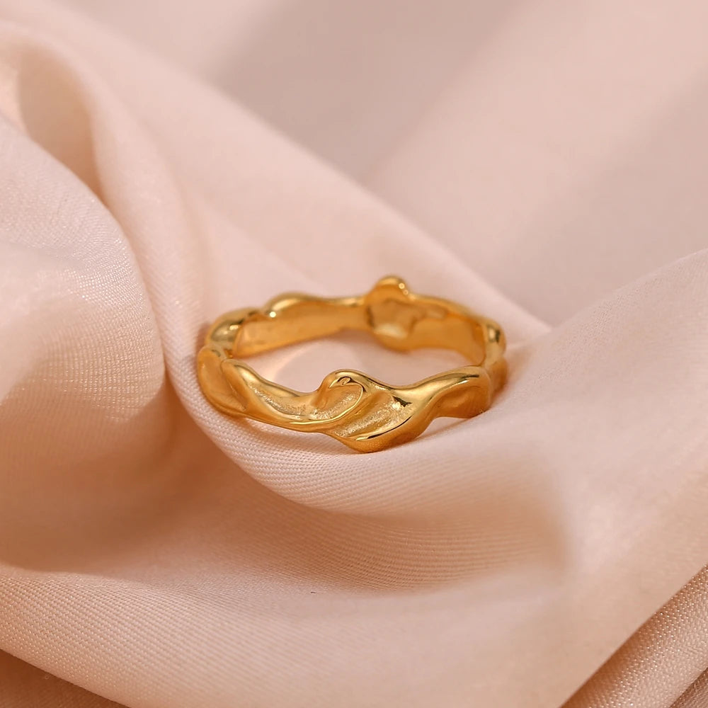 The Marina Hammered Wave Ring by Vexa - RING - Vexa