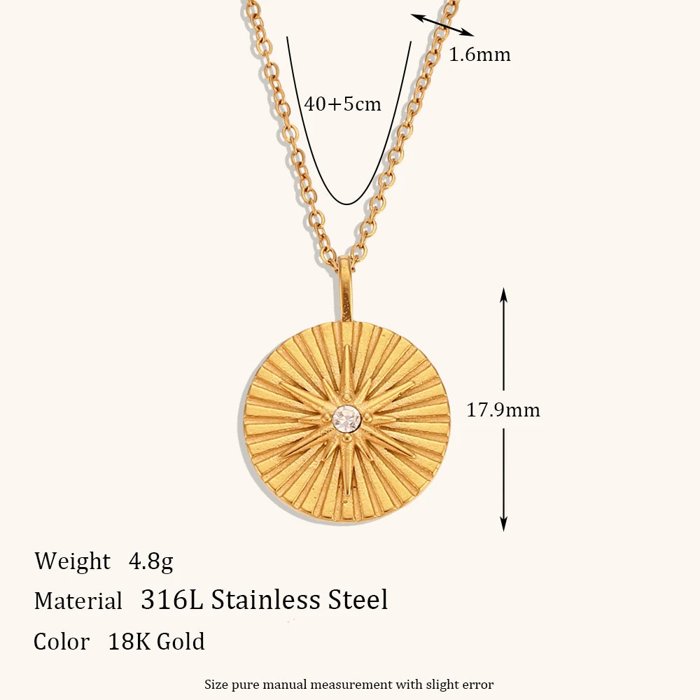 The Stella Glow Ray Pendant Necklace by Vexa - necklace - Vexa