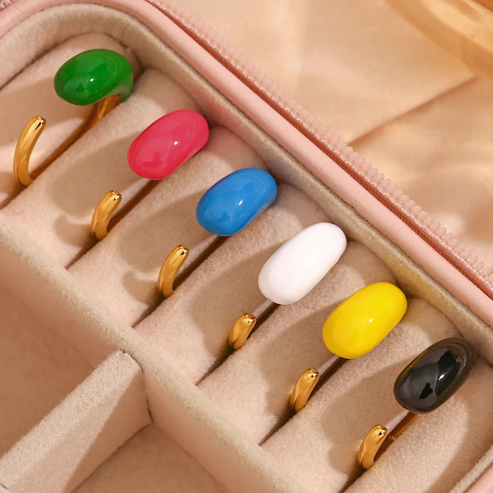 The Chroma Teardrop Enamel Ring by Vexa - RING - Vexa