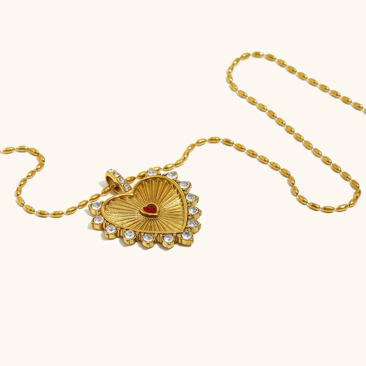 The Amara Radiant Heart Zircon Necklace by Vexa - necklace - Vexa