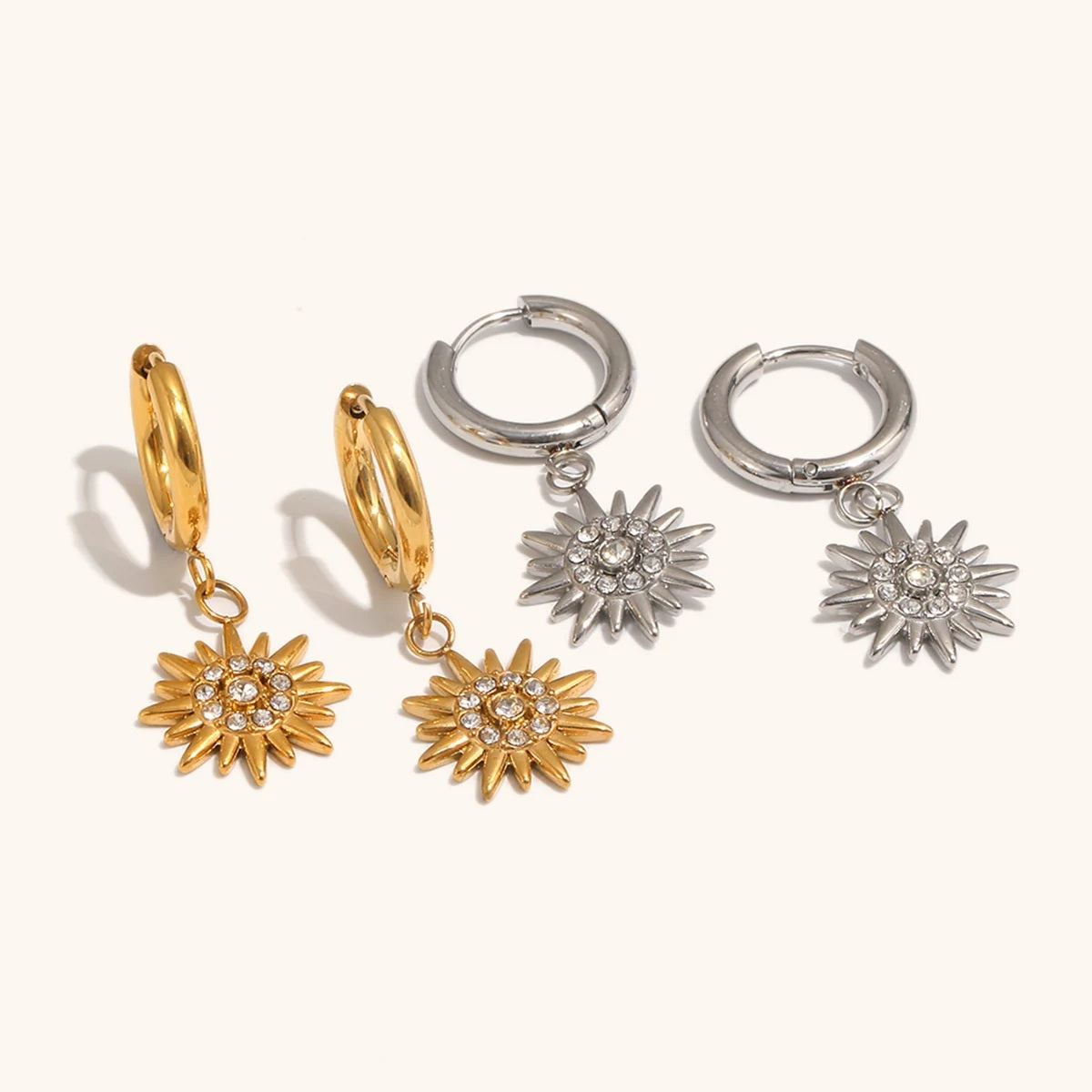 The Stella Zircon Pendant Earrings by Vexa - Earring - Vexa