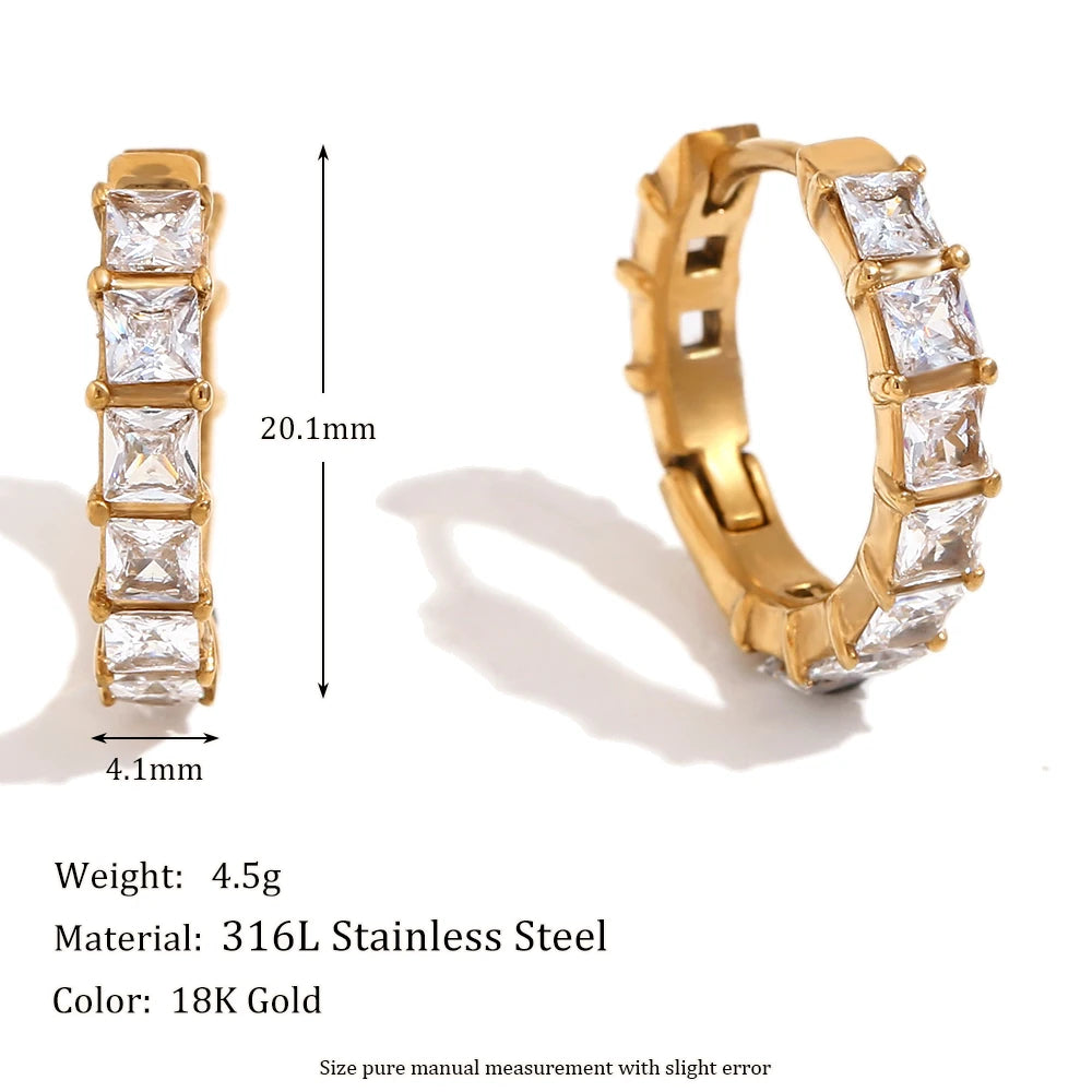 The Sovereign Princess - Cut Zircon Hoops by Vexa - Earring - Vexa