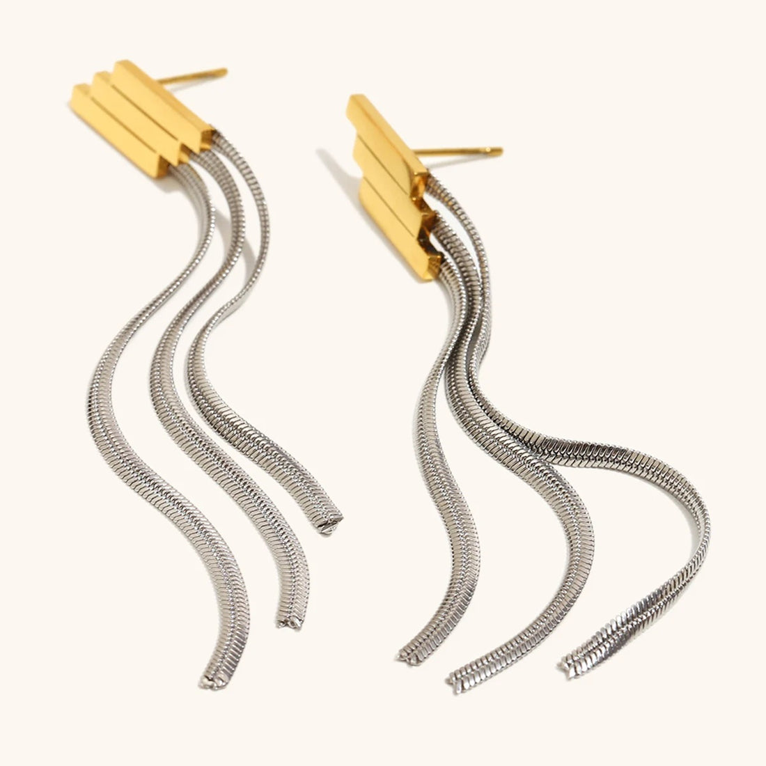 The Scala Mixed - Color Staircase Tassel Earrings by Vexa - Earring - Vexa