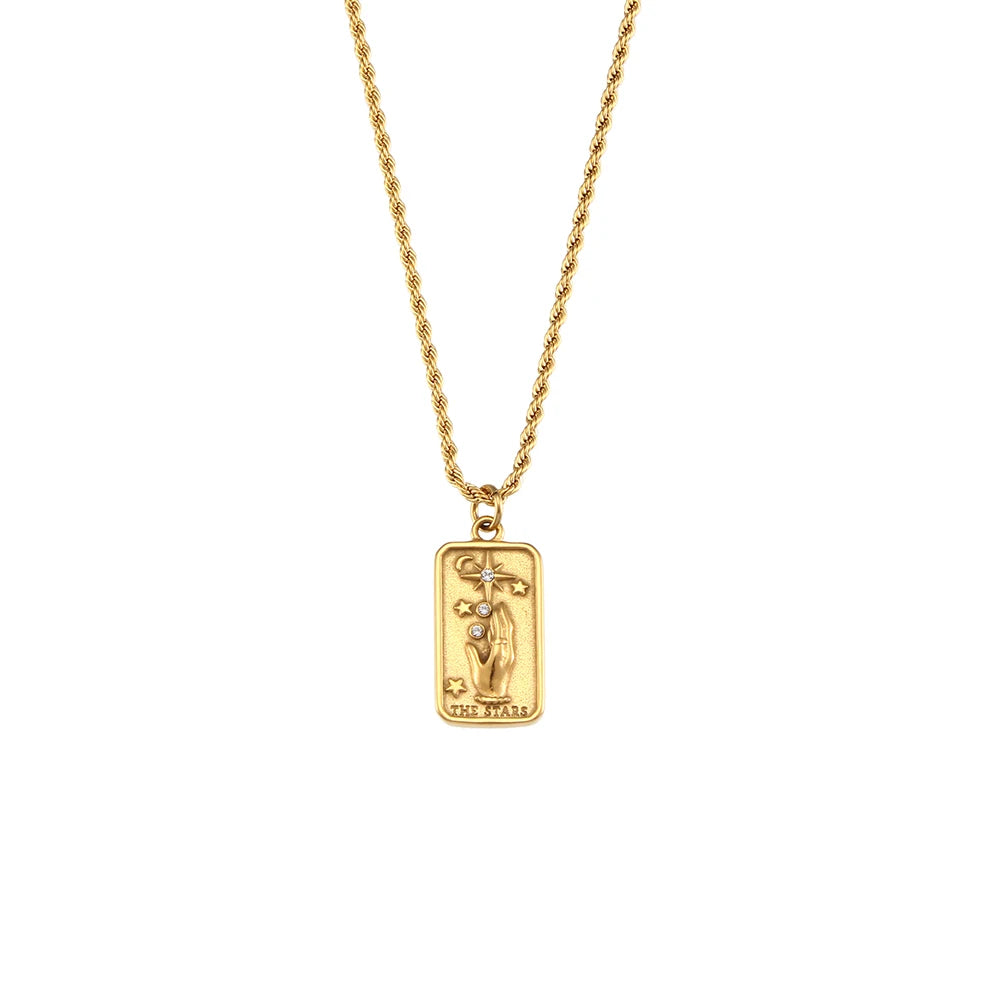 The Celestial Tarot Card Pendant Necklace by Vexa - necklace - Vexa - Star