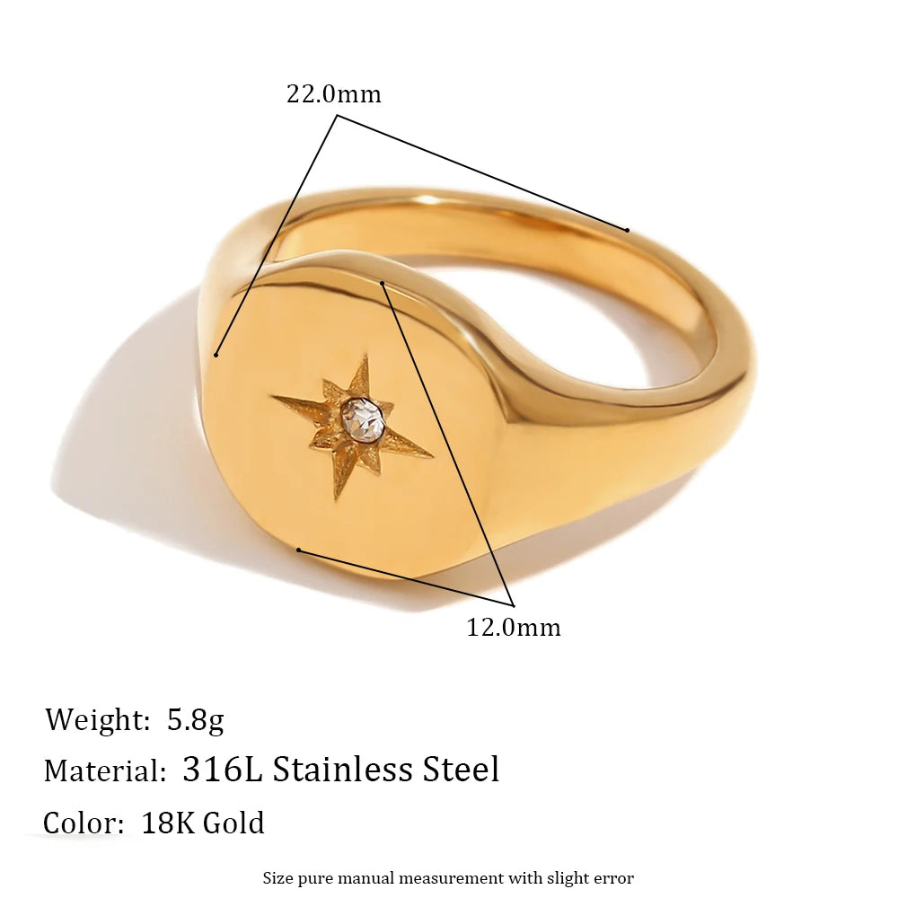 The Arctic Star Celestial Signet Ring by Vexa - RING - Vexa