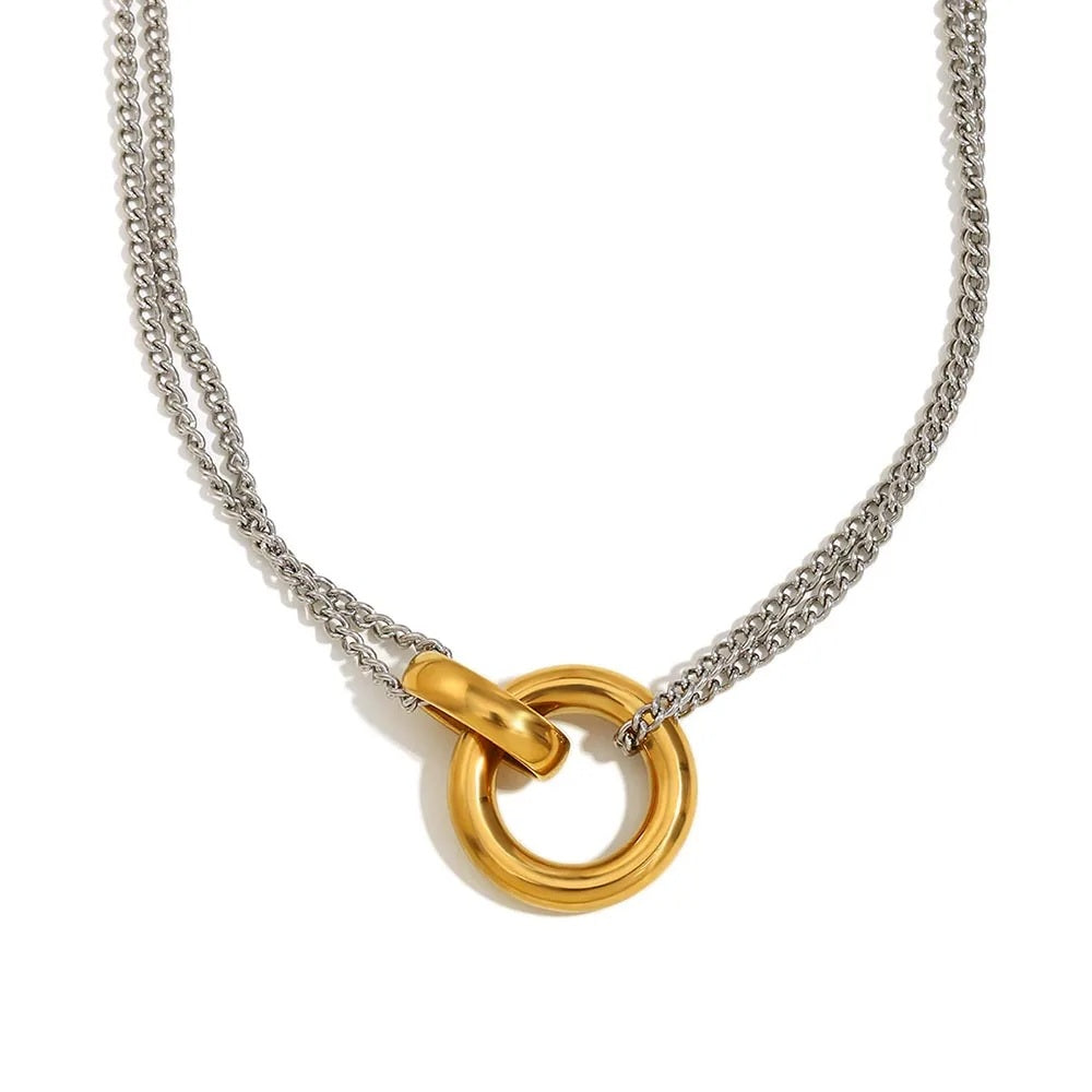 The Harmony Interlocking Ring Necklace by Vexa - necklace - Vexa