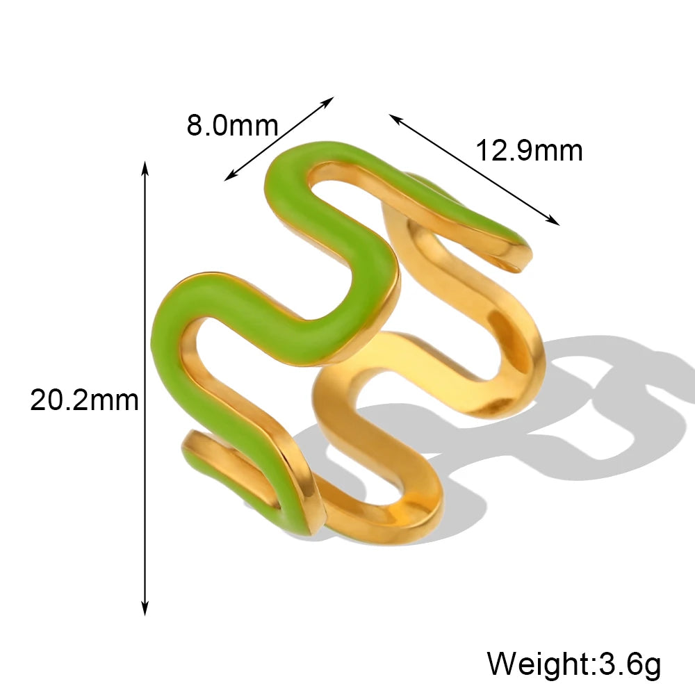 The Chroma Wave Y2K Enamel Ring by Vexa - RING - Vexa