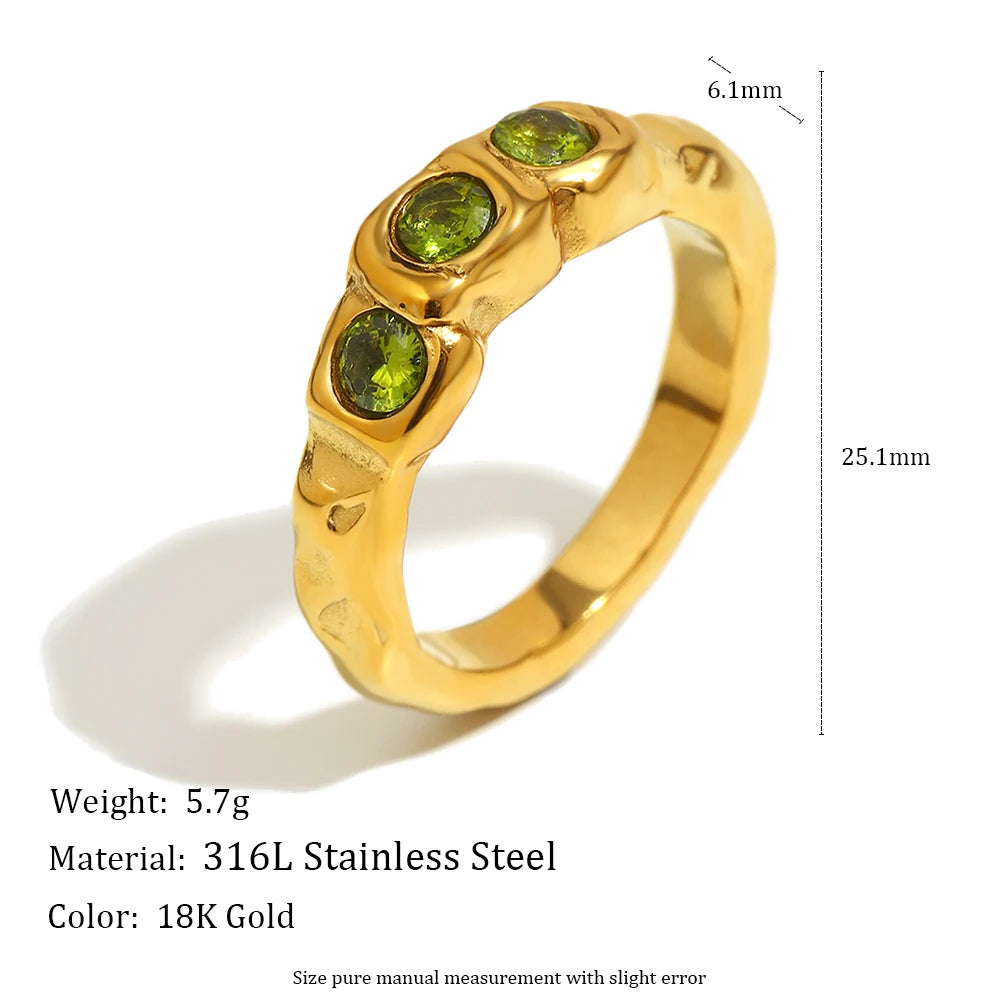 The Emerald Echo Vintage Ring by Vexa - RING - Vexa - 8 - Gold