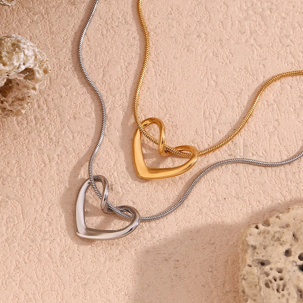 The Amara Minimalist Heart Pendant Necklace by Vexa - necklace - Vexa