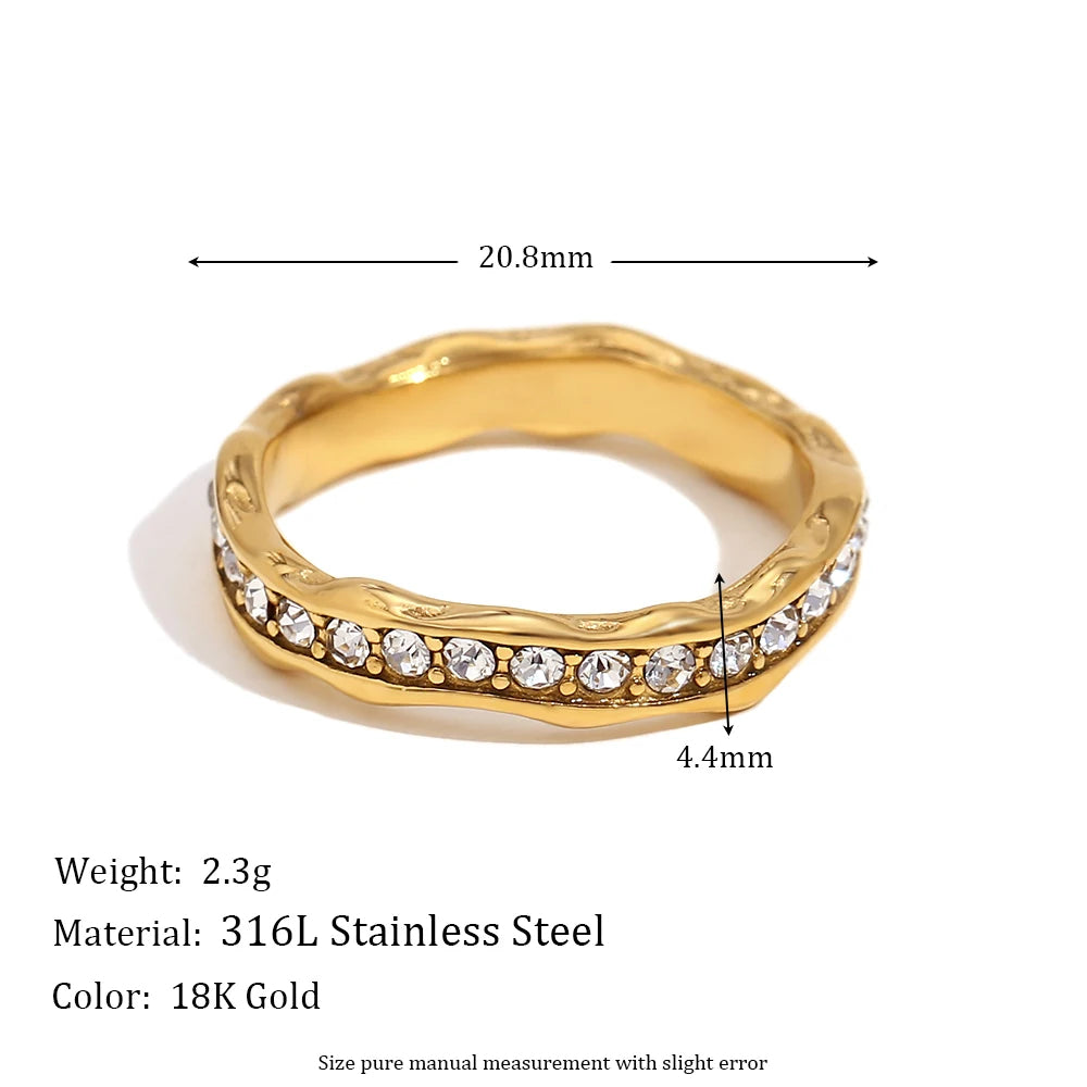 The Oceana Crystal Wave Ring by Vexa - RING - Vexa