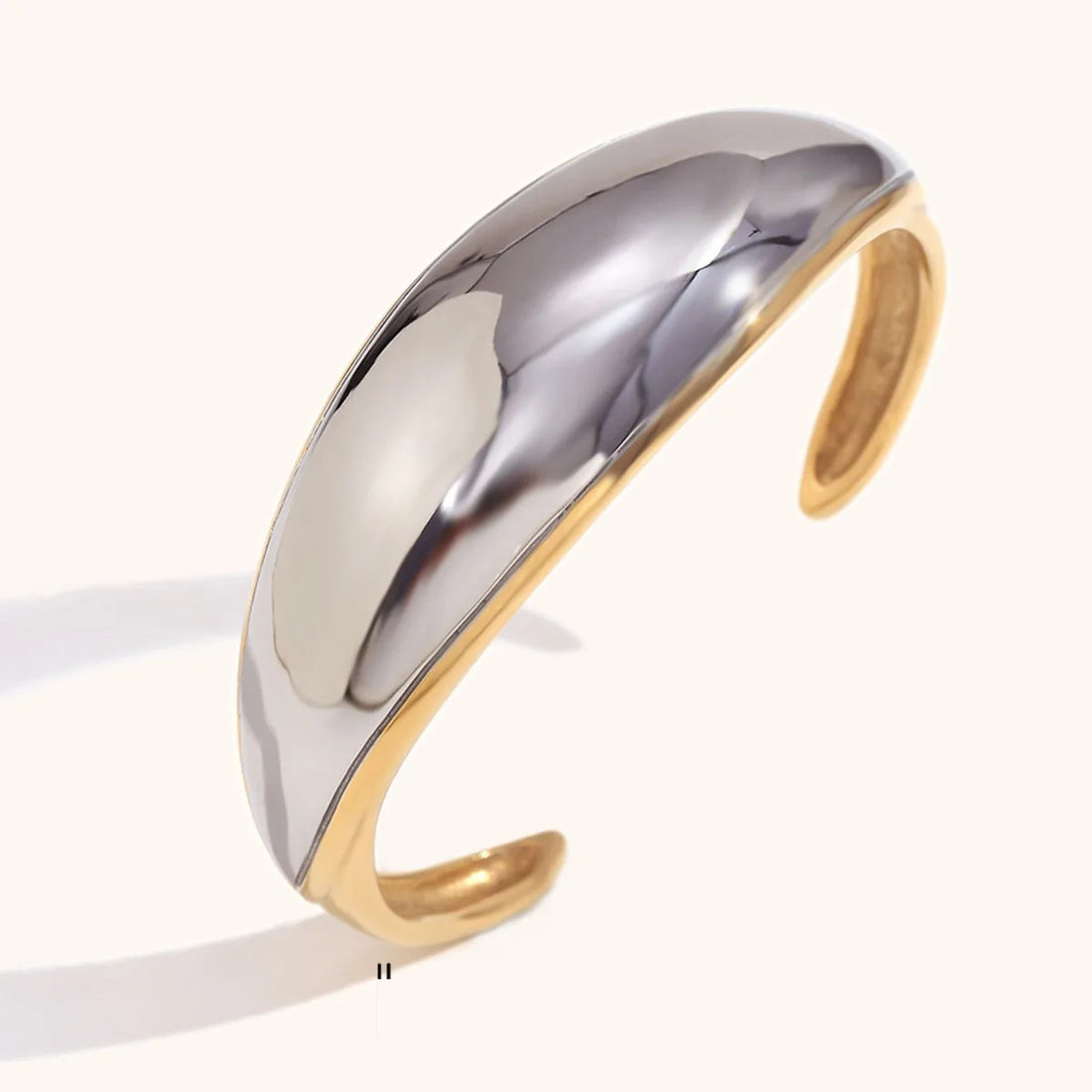 The Equinox Dual - Tone Open Cuff Bracelet by Vexa - Bracelet - Vexa