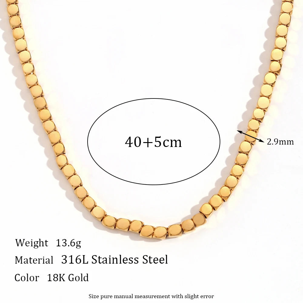 The Minimalist Cuboid Beaded Necklace by Vexa - necklace - Vexa