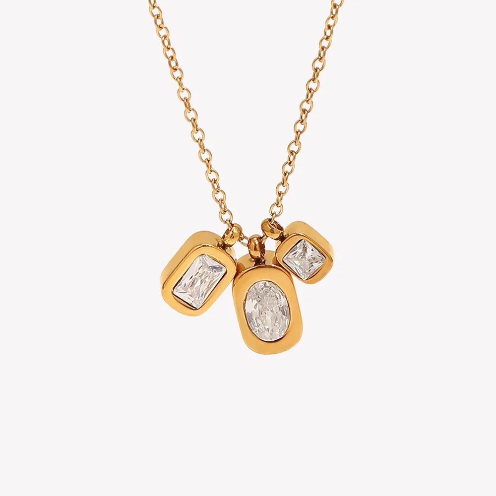 The Luminous Triple Charm Pendant by Vexa - necklace - Vexa