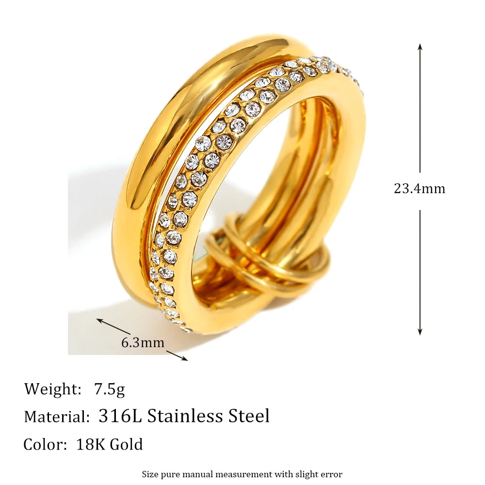 The Celeste Double Layer Ring by Vexa - RING - Vexa
