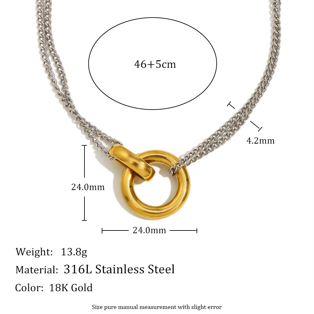 The Harmony Interlocking Ring Necklace by Vexa - necklace - Vexa