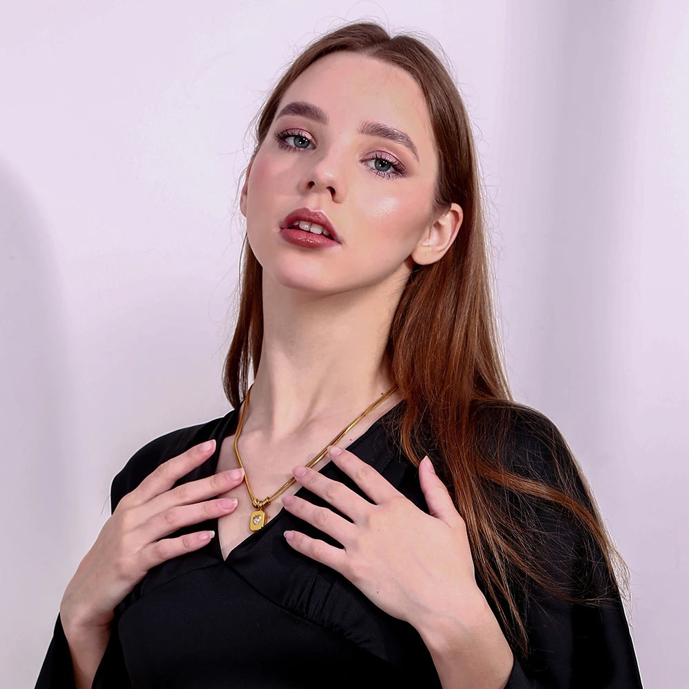The Amara Layered Heart Necklace by Vexa - necklace - Vexa