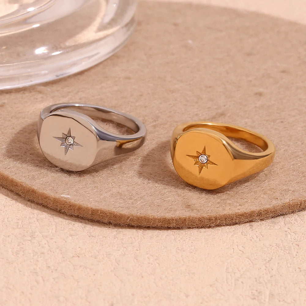 The Arctic Star Celestial Signet Ring by Vexa - RING - Vexa