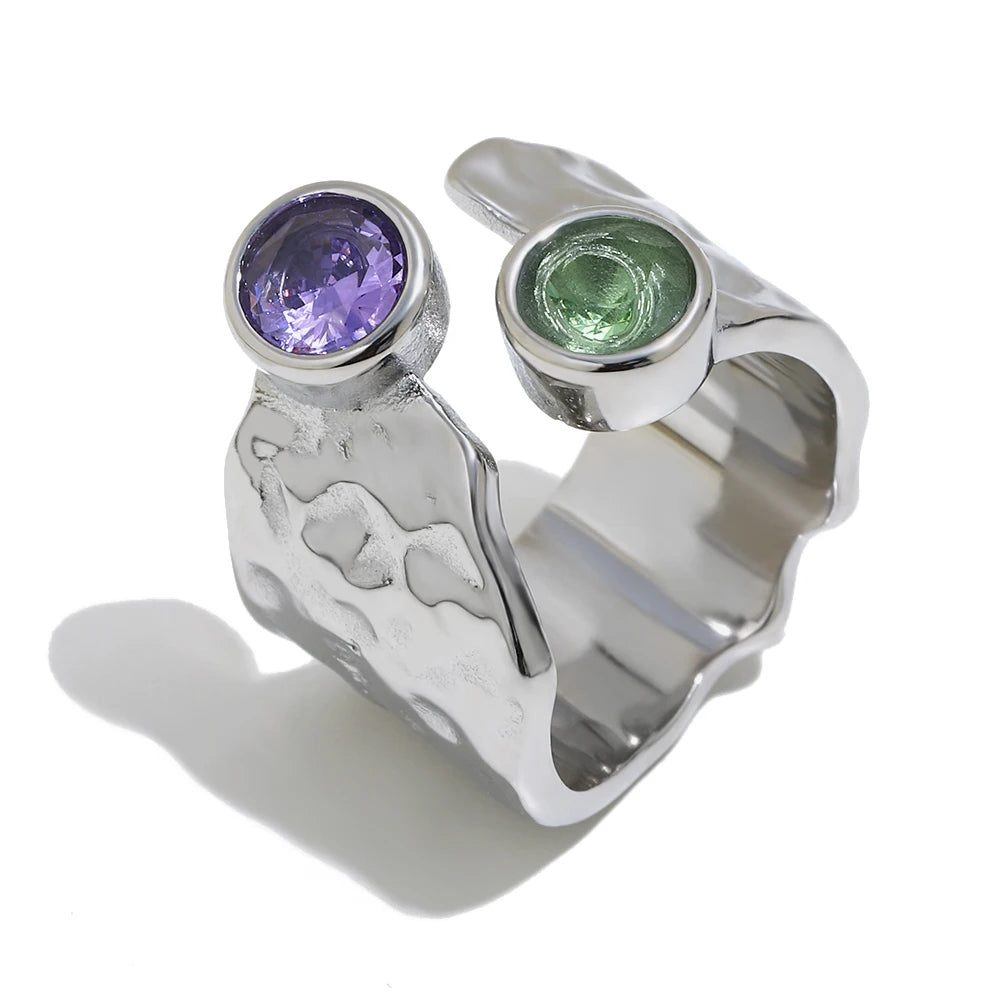The Chroma Artisan Open Ring by Vexa - RING - Vexa - 8 - Silver