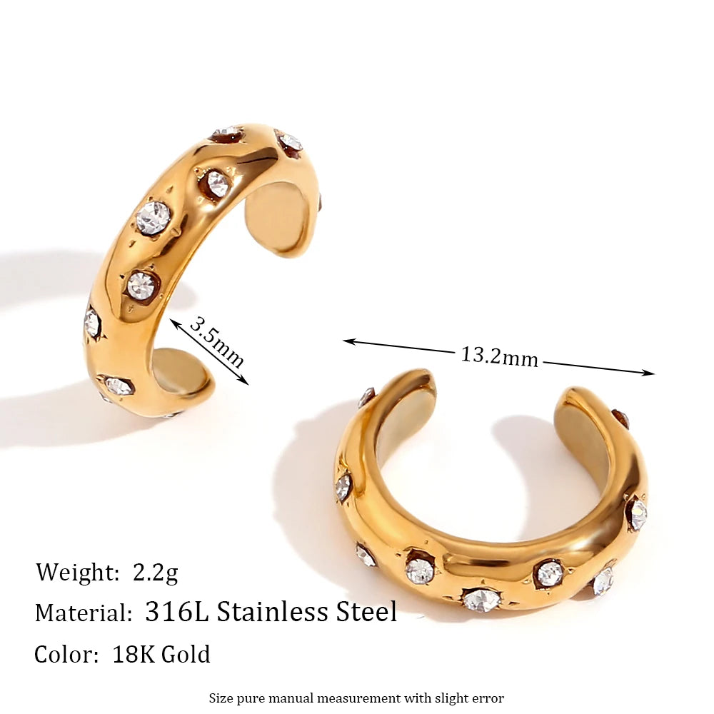The Celeste Crystal Accent Ear Cuff by Vexa - Earring - Vexa