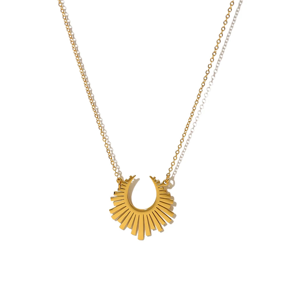 The Radiant Sunburst Pendant Necklace by Vexa - necklace - Vexa
