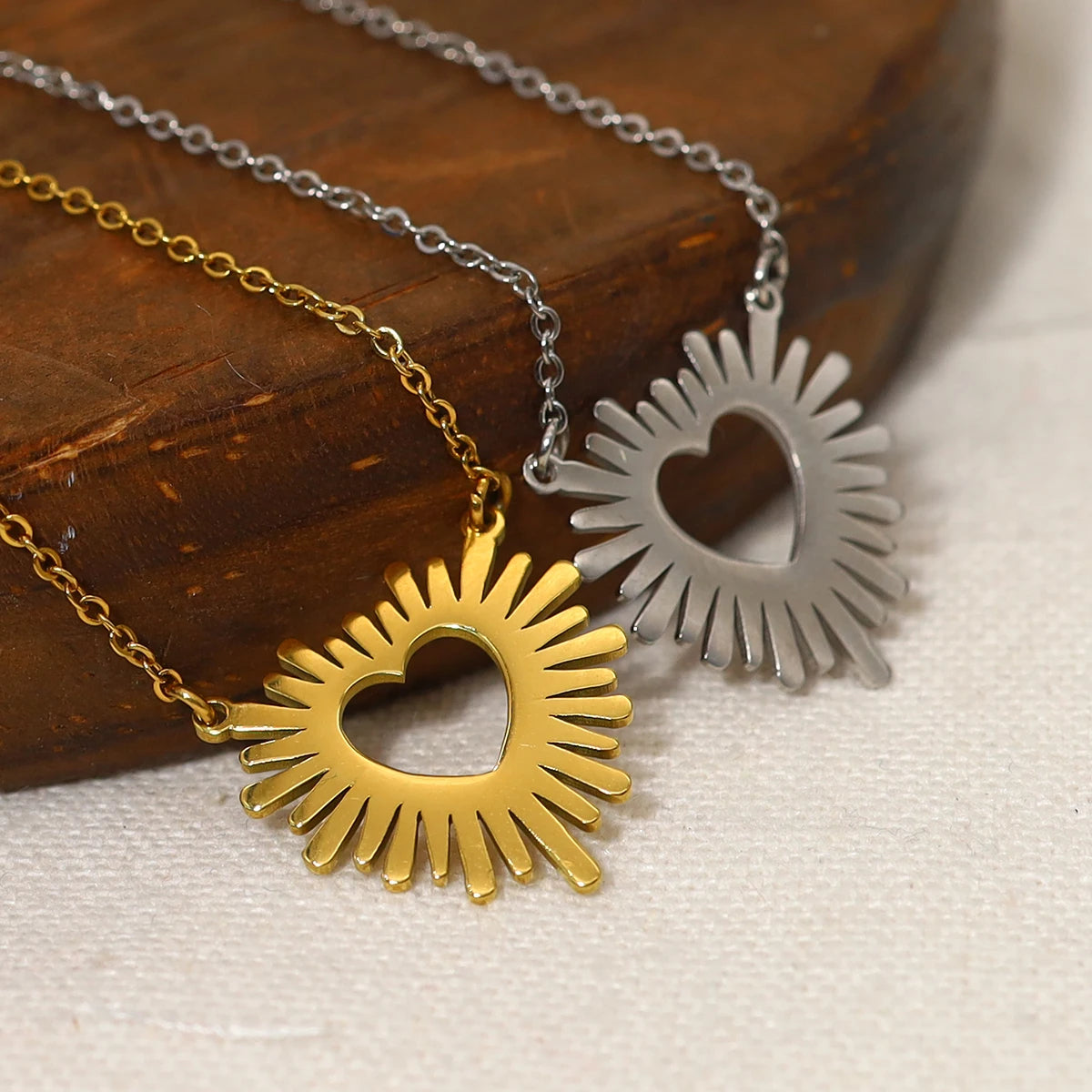 The Radiant Heart Sunburst Necklace by Vexa - necklace - Vexa