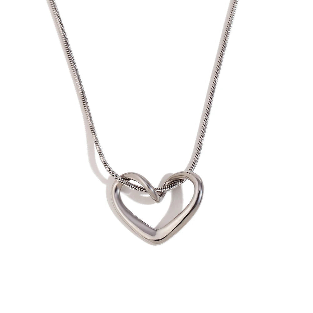 The Amara Minimalist Heart Pendant Necklace by Vexa - necklace - Vexa
