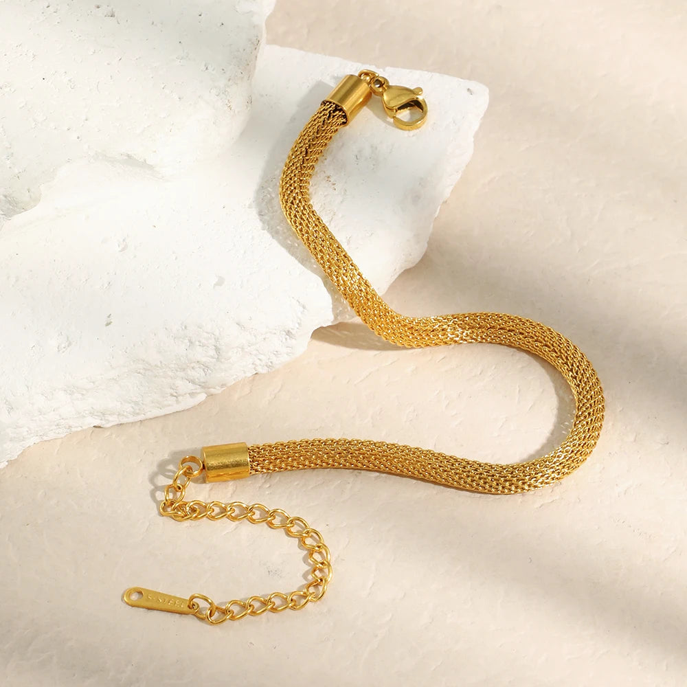 The Aurelia Round Mesh Chain Bracelet by Vexa - Bracelet - Vexa