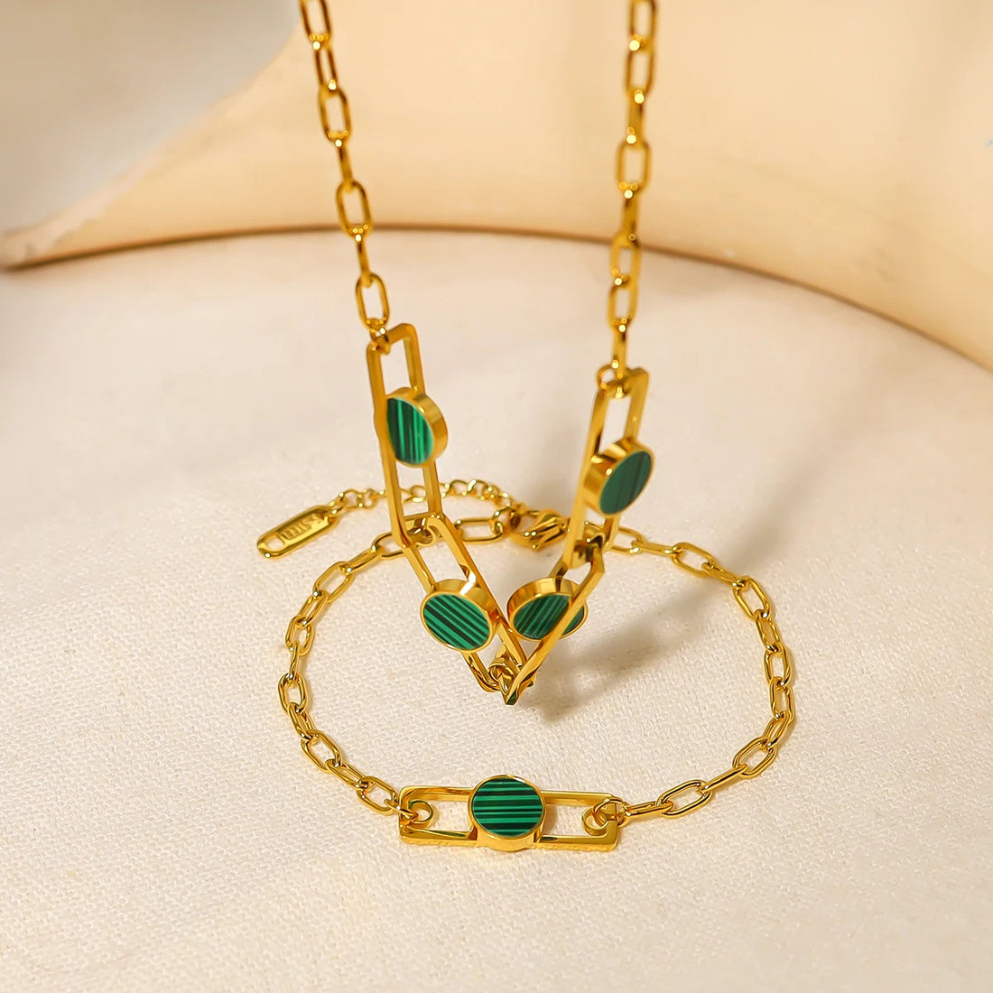 The Verdant Malachite Charm Jewelry Set by Vexa - Jewelry Set - Vexa