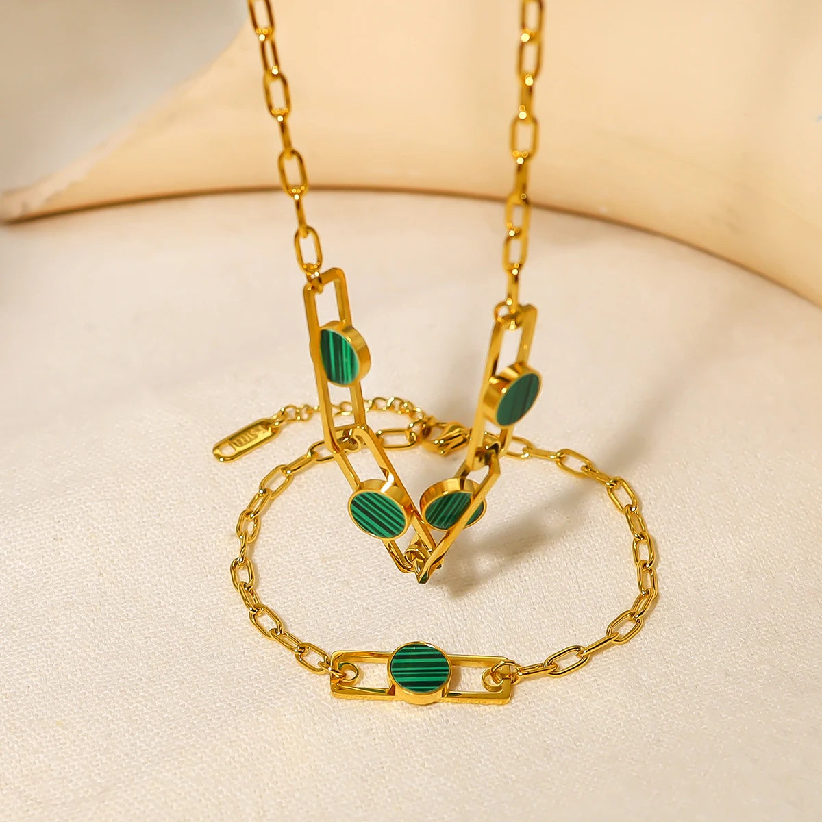 The Verdant Malachite Charm Jewelry Set by Vexa - Jewelry Set - Vexa