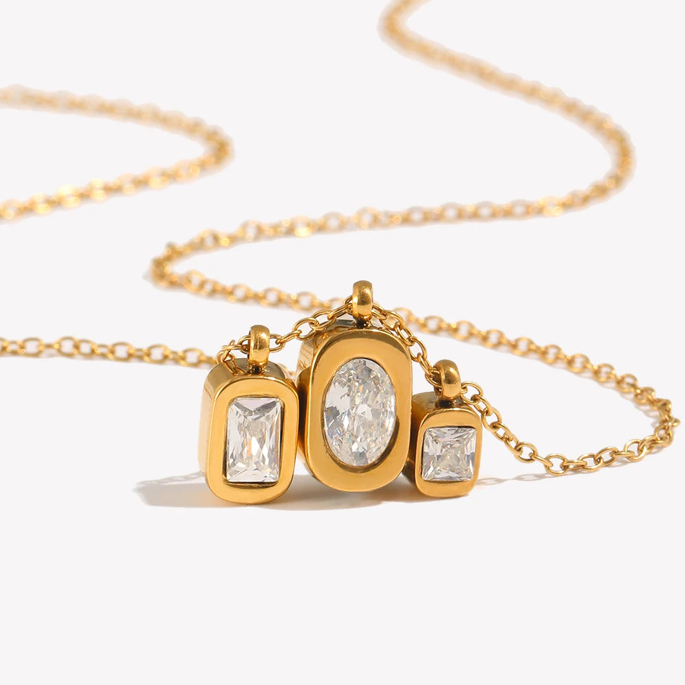 The Luminous Triple Charm Pendant by Vexa - necklace - Vexa