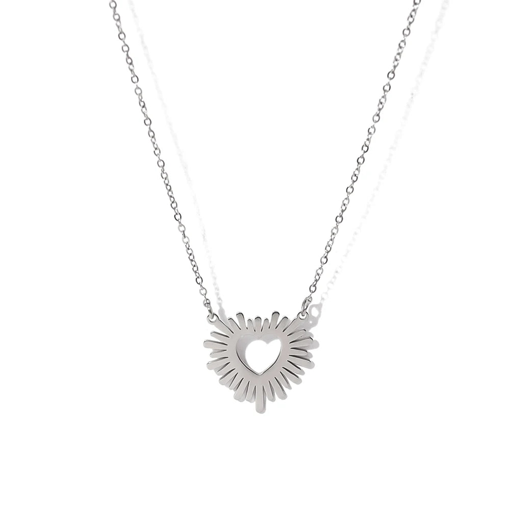 The Radiant Heart Sunburst Necklace by Vexa - necklace - Vexa