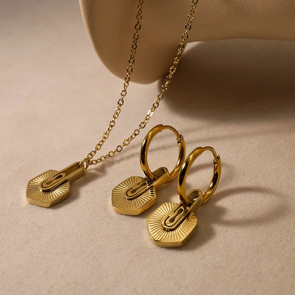 The Solaris Hexagon Jewelry Set by Vexa - Jewelry Set - Vexa