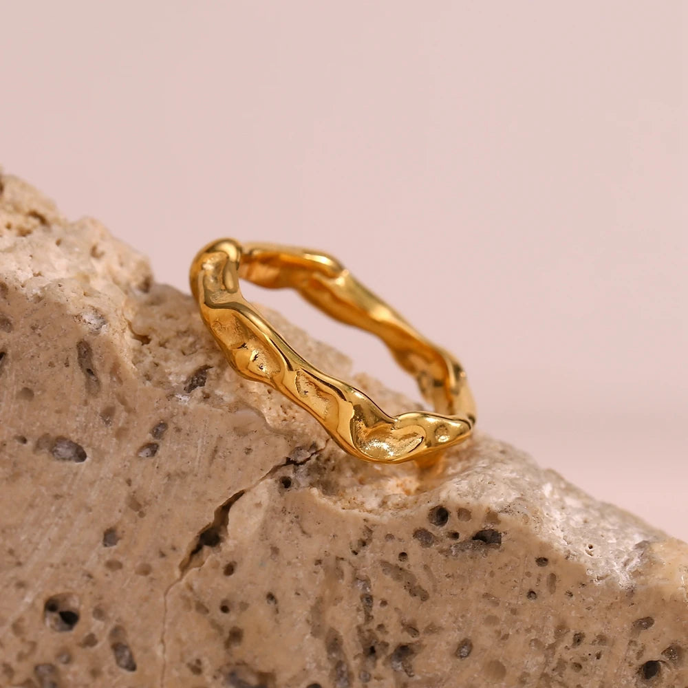 The Marina Hammered Wave Ring by Vexa - RING - Vexa