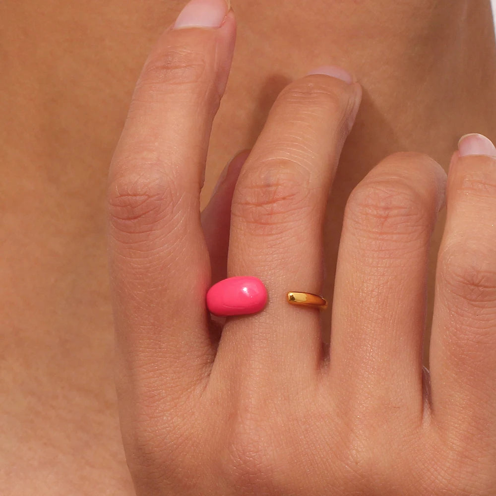 The Chroma Teardrop Enamel Ring by Vexa - RING - Vexa