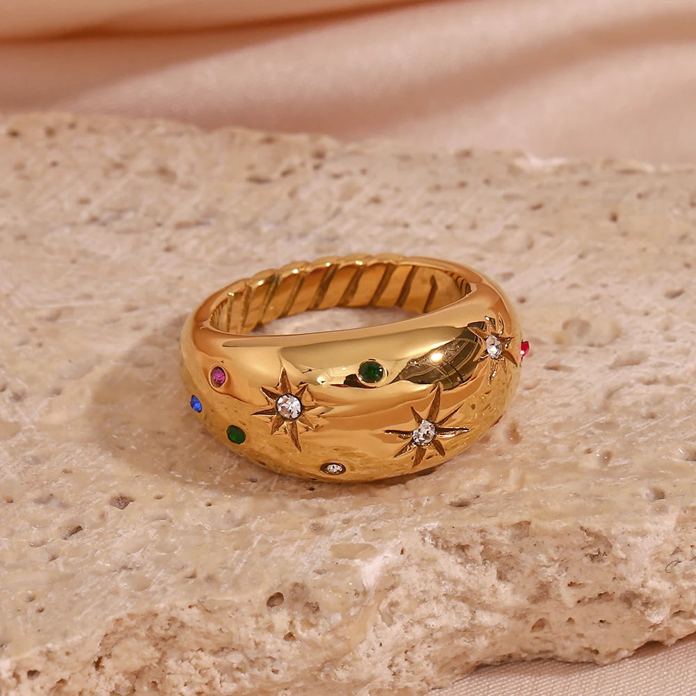 The Nova Starburst Gem Dome Ring by Vexa - RING - Vexa