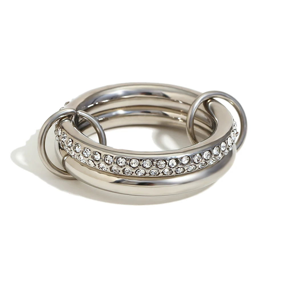 The Celeste Double Layer Ring by Vexa - RING - Vexa - 10 - Silver