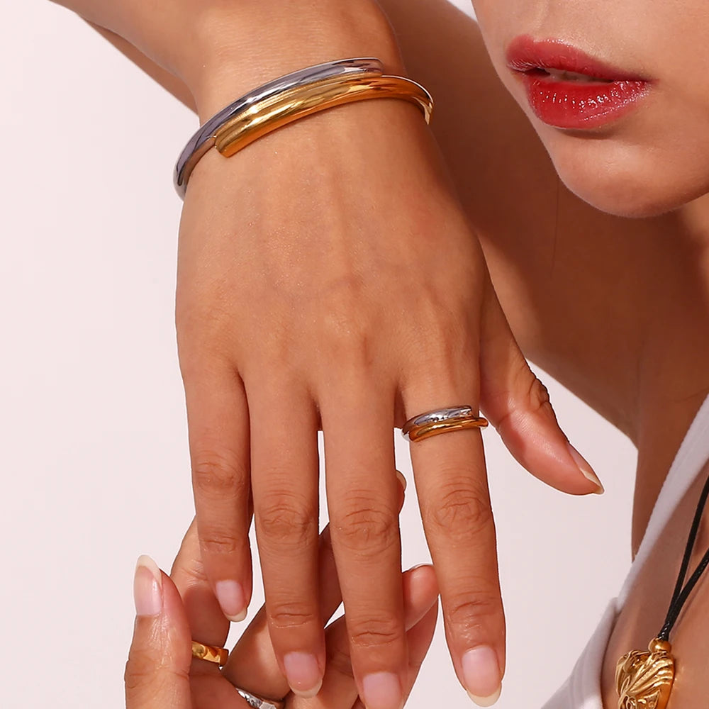 The Eclipse Two - Tone Jewelry Set by Vexa - Jewelry Set - Vexa